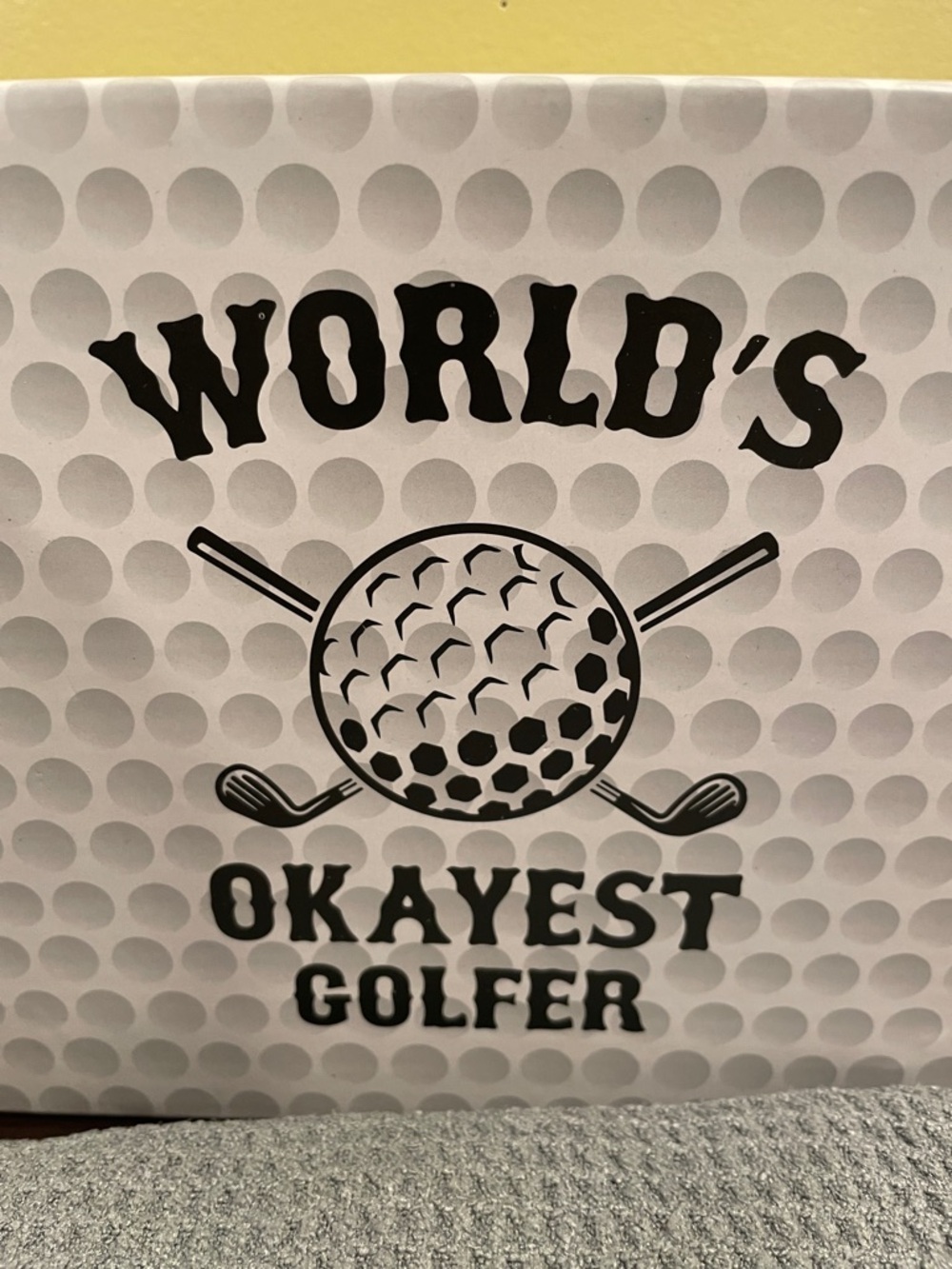World's Okayest Golfer Gift Set - White & Gray